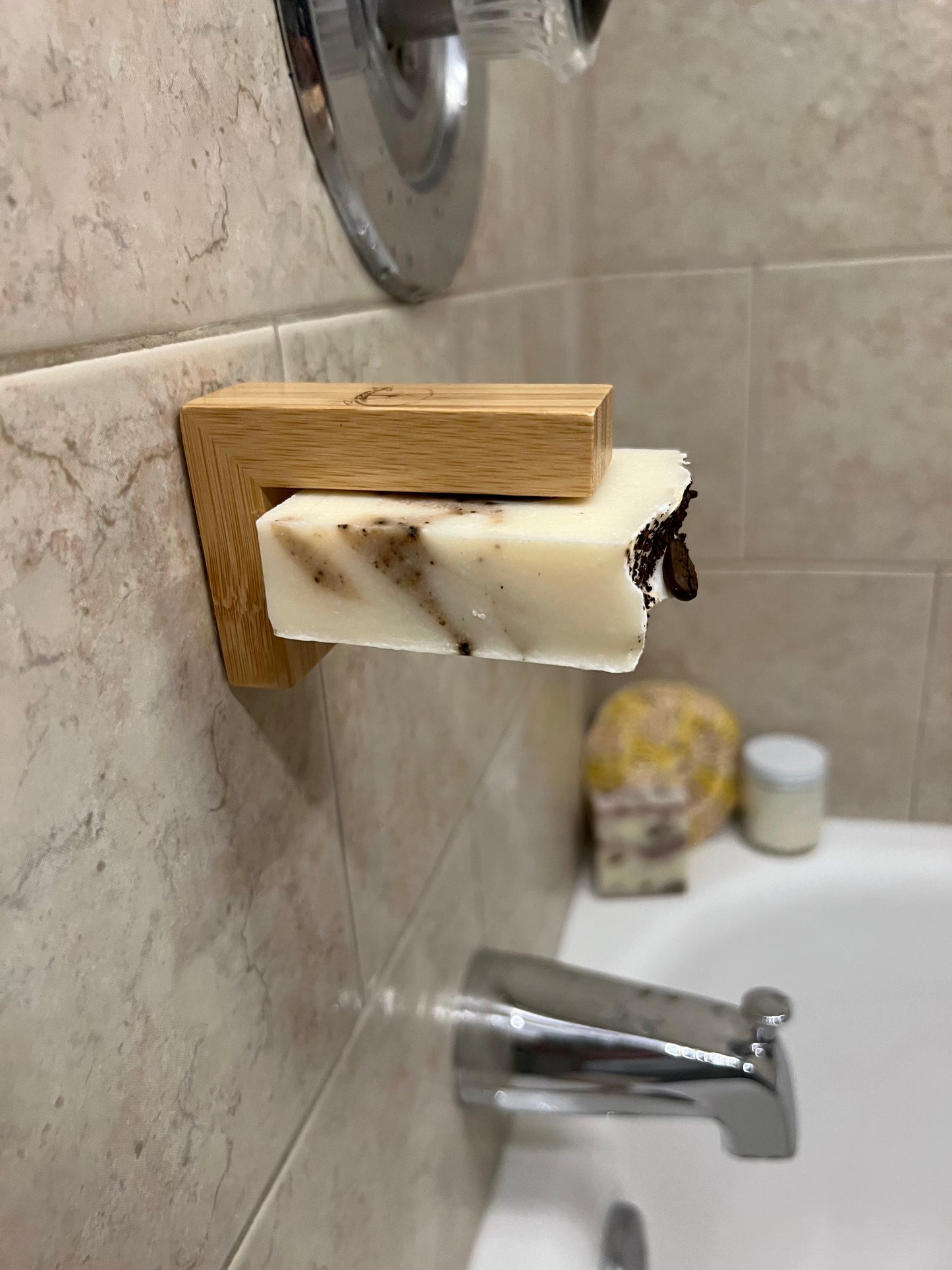 Bamboo Magnetic Soap Holder